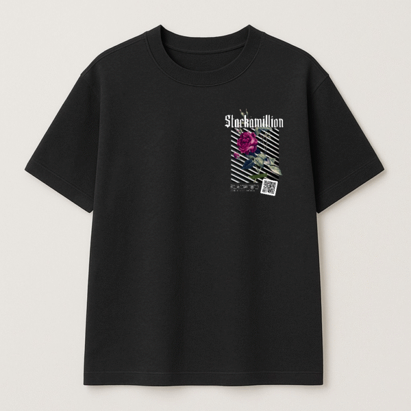 ROSES TEE - BLACK (Limited Edition) - Image 2