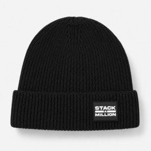 Company Rubber Patch Beanie - Black