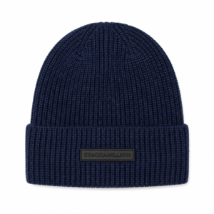 Logo Rubber Patch Beanie - Blue x Black