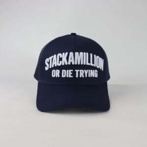 STACKAMILLION OR DIE TRYING TRUCKER CAP - NAVY BLUE